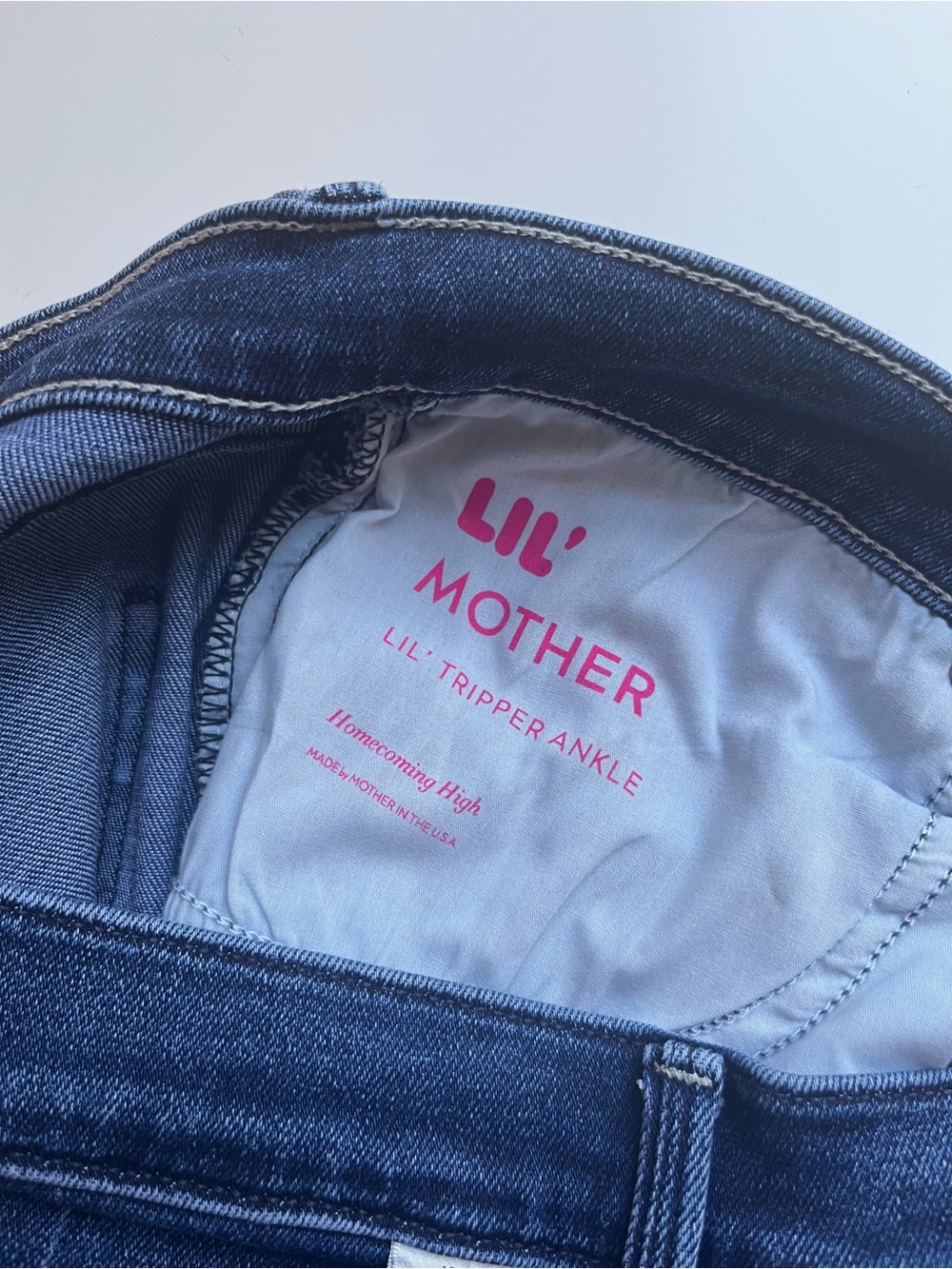 Mother Lil Mother Lil Tripper Ankle Homecoming High Blue Jeans 30 - Picture 8 of 13